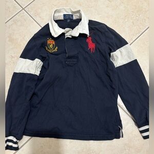 Polo Ralph Lauren Boys Size 6 Navy Big Pony Rugby Long Sleeve